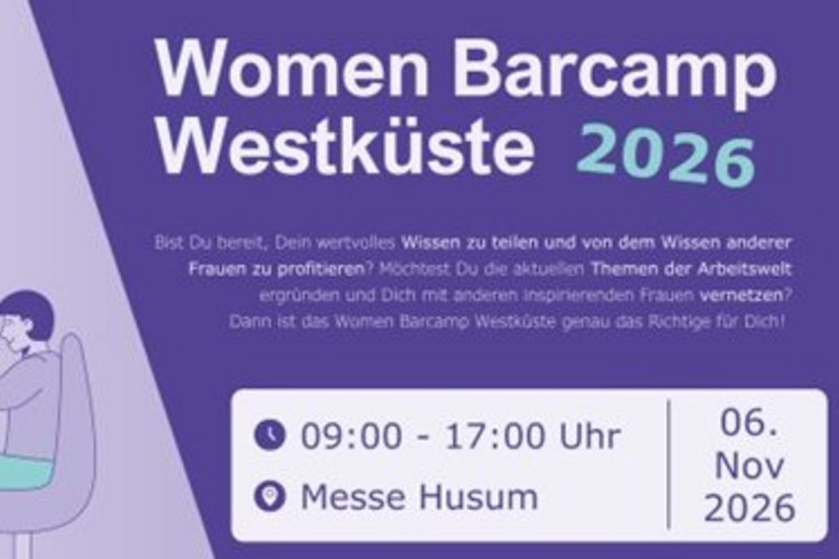 Das Veranstaltungsplakat zeigt die Rahmendaten zum Barcamp