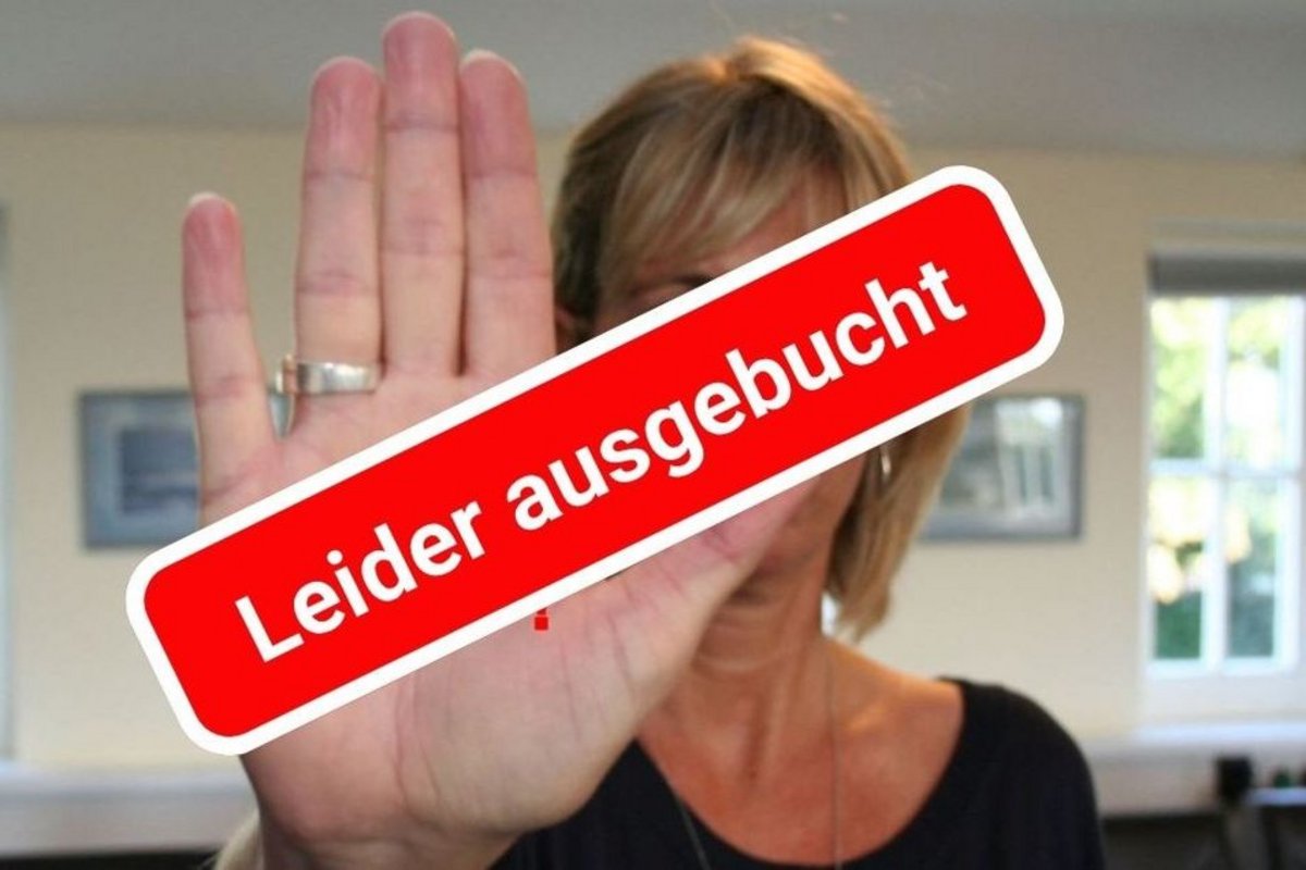 der Schriftzug: Bereits ausgebucht